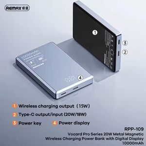 Power Bank Magnético Remax RPP-109 Gris 10000mAh 20W