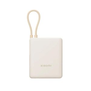 Power Bank Xiaomi 33w Crema 10000mah Carga Rápida Cable Integrado