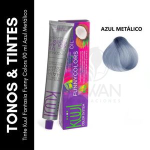 Tinte Kuul Fantasia Funny Colors 90 ml Azul Metálico