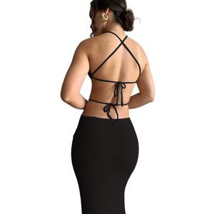 Vestido Mujer Hilo Maxi 127G Bra-25 Color Negro