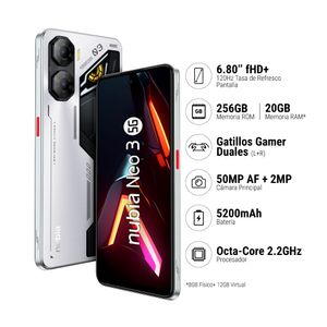 Smartphone ZTE Nubia Neo 3 8GB+256GB Plateado