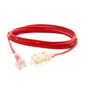 Extension Cube Taps 2x20awg 3m Rojo Navidad Cords