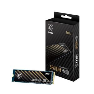 Disco Sólido MSI Spatium M450 NVMe M.2 500GB PCIe 4.0 - Velocidad y rendimiento excepcionales