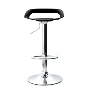 Silla De Bar Tribeca Cromado Regulable En Altura Negro Ofideas