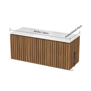 COMBO 2 Ovalines Nápoles 36x36x11.4cm Blanco Orange + Vanitorio Paris 120cm Orange