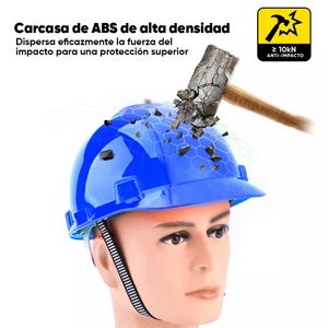 Casco de seguridad w-003 Azul + barbiquejo - safeyear