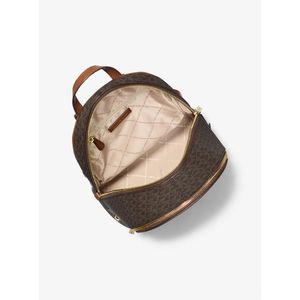 Michael Kors Mochila mediana con logotipo de la firma Rhea | Marrón
