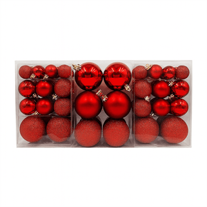 Set de 88 Bolas de Árbol 3/4/6cm Rojo Orange