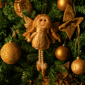 Colgante Ángel Patilarga 20cm Cuentos de Oro Orange