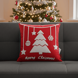 Cojín con Árbol Bordado 40x40cm Cuentos de Navidad Orange