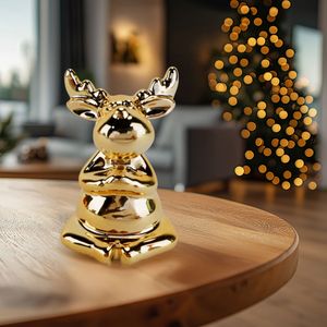 Adorno Reno "Manos al Centro" 8cm Cuentos de Oro Orange