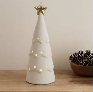 Árbol LED con estrella 8.5x21.6cm Cuentos de Oro Orange