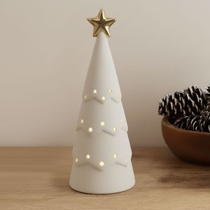 Árbol LED con estrella 7.8x16.7cm Cuentos de Oro Orange