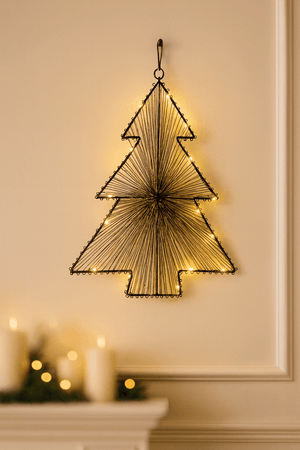 Adorno Colgante Árbol Navidad LED 40cm Orange