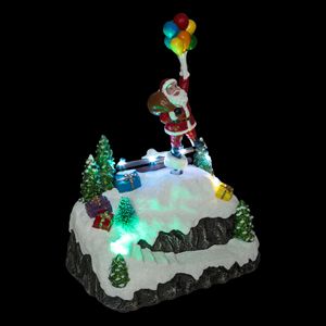 Pueblo Iluminado con Papá Noel y Globos 6 LEDS