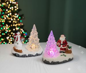 Árbol Luminoso con Papá Noel O Snowman Surtido