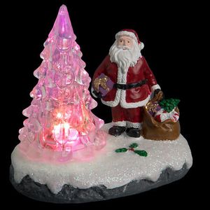 Árbol Luminoso con Papá Noel O Snowman Surtido