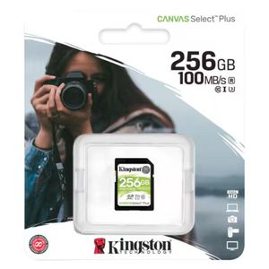 Tarjeta memoria SDXC Kingston Canvas Select Plus SDS2 - 256GB para HD 1080p y 4K Video Cameras