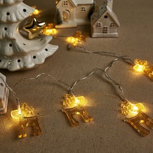 Cadena 10 Luces LEDS Renos Dorados Acrílico Orange