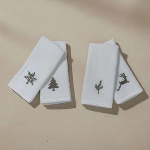 Set de 2 Toallas de Mano Algodón 30x45cm Navidad Orange