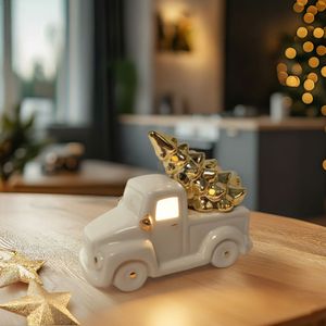 Carro con Luz + Árbol 13.3x10.2cm Cuento de Oro Orange