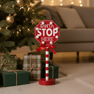 Cartel Stop con Luz 32cm Cuentos de Navidad Orange