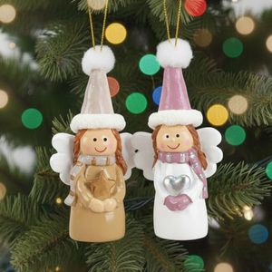 Set de 2 Colgantes de Ángel 10.2cm Cuentos de Oro Orange