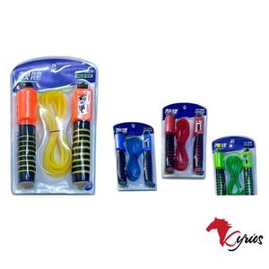 Salta Soga Con Contador De PVC Color Azul