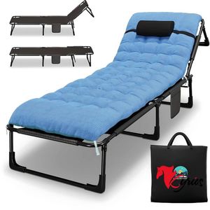 CAMA PLEGABLE DE 4 POSICIONES +COJIN ACOLCHADO+ALMOHADA