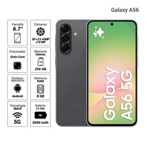 SAMSUNG GALAXY A56 5G 256GB 8GB RAM - NEGRO y Regalo Audífonos