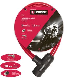 Cadena Bicicleta Seguridad Candado con Llave Hermex CB-20
