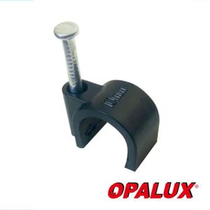 GRAPA PCABLE REDONDO  8 NEGRO 100PCS OPALUX CC-6308
