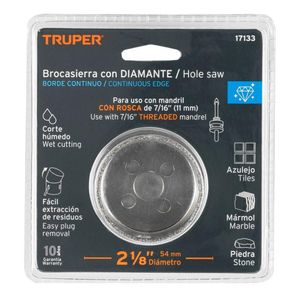 Brocasierra con diamante 2-18 borde continuo Truper - 17133