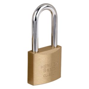 Candado De Latón 30 Mm Arco Largo Hermex - 23516
