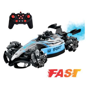 Racin Car Control Remoto para Niños Efecto Humo Luces Musical Azul