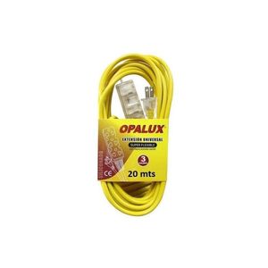 Extension De Toma Corrientes Con 3 Tomas 20 Metros Opalux OP-FL1220