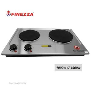 Cocina Eléctrica Finezza 2 Hornillas de Acero Inoxidable