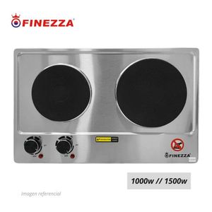 Cocina Eléctrica Finezza 2 Hornillas de Acero Inoxidable