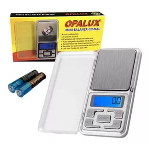 Balanza Digital Mini 1Gr-500Gr 2 pilas AAA Opalux OP-1724