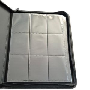 BINDER LEATHER ZIP BLUE 9 POCKET 360 CARD SLOTS