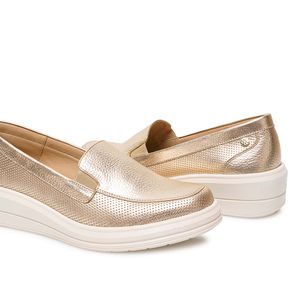 Zapato Slip On Casual WIL-2627 Dorado Viale Cuero