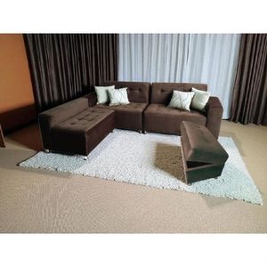 SILLON SECCIONAL PARAISO CHOCOLATE 3 PIEZAS - BAÚL