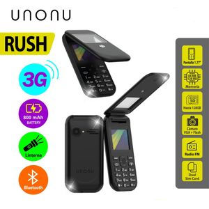 Celular Unonu Rush Tapa  3G, Pantalla de 1.77",Bateria 1000 mAh, Radio FM