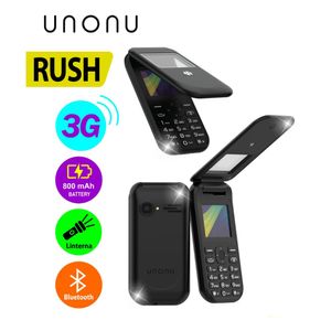 Celular Unonu Rush Tapa  3G, Pantalla de 1.77",Bateria 1000 mAh, Radio FM
