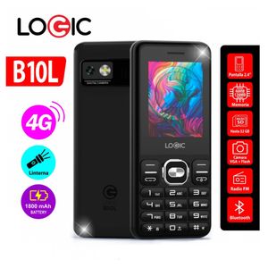 Celular Logic B10L 4G, Pantalla de 2.4",Bateria 1800 mAh, Radio FM