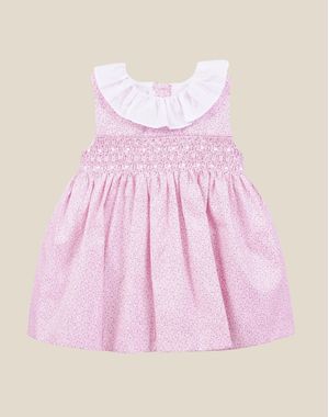 VESTIDO BORDADO A MANO ESTAM FLORES