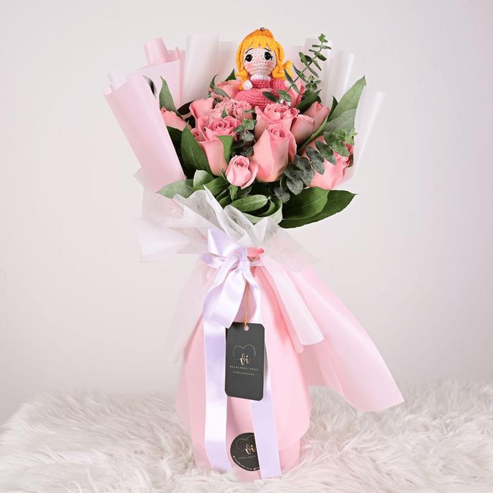 Ramo Aurora Peluche Amigurumi Ramo de flores Ramo de