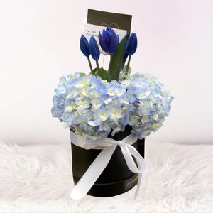 Box Ximena Azules -Flores azules - Arreglo floral