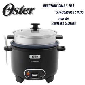 Olla Arrocera Oster CKSTRC12DFBLK 2,2 Litros Vaporera Función de Sofrito Negro