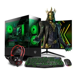 COMPUTADORA PC GAMER DRACO GREEN PLUS CORE I9 11900F 32GB 1TB 24 RTX3060 12GB MI PC LISTA MIPCLISTA
